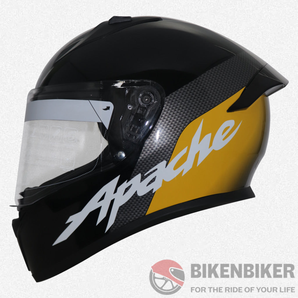 Tvs Racing Apache Themed Full Face Helmet Red & White/Black Yellow