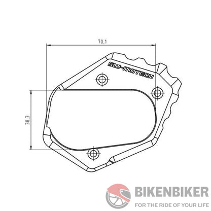 Bmw R 1200/1250 Gs Lc/Gs Rallye/Gsa - Sidestand Foot Enlarger Sw-Motech Enlargement