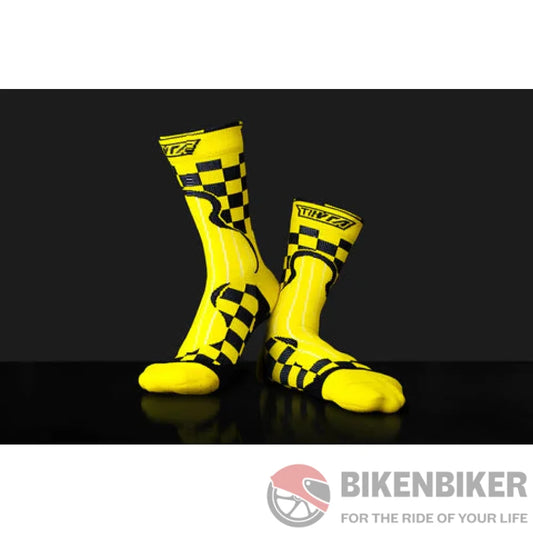 Compression Endurance Socks - Tiivra Check-Mate / M (Uk 6.5-9) Gear