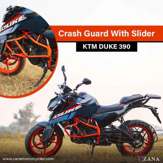 Crash Guard With Slider Orange For Ktm Duke 390/250/200/390 Gen 3