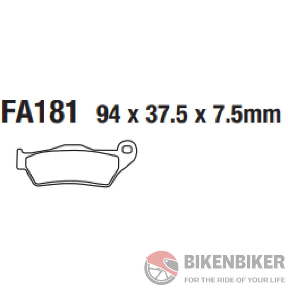 Fa181Hh Fully Sintered Brake Pads - Ebc Brakes