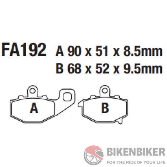 Fa192Hh Sintered Brake Pads - Ebc Brakes