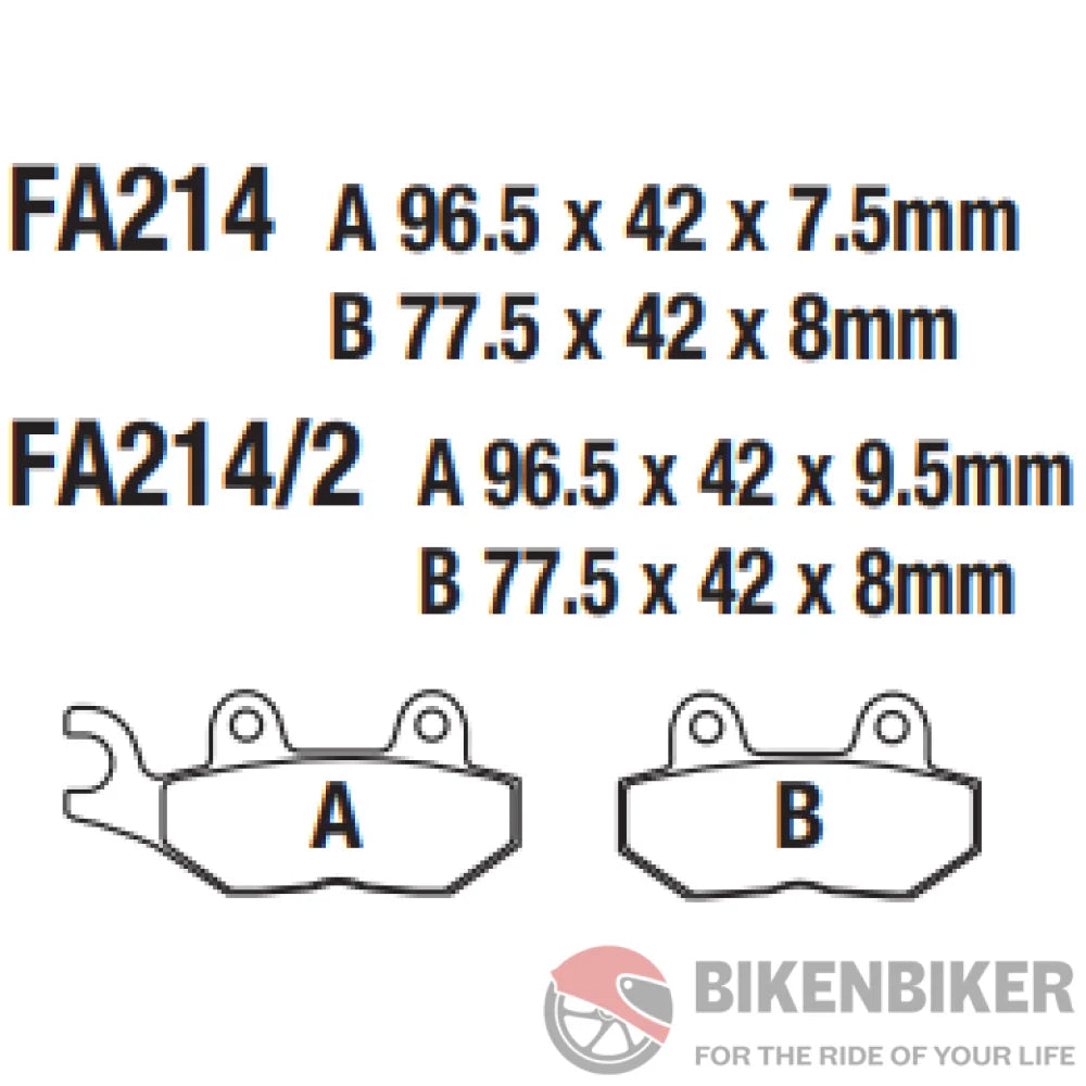 Fa214Hh Sintered Brake Pads - Ebc Brakes