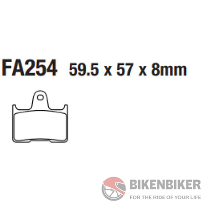 Fa254Hh Fully Sintered Brake Pads - Ebc Brakes