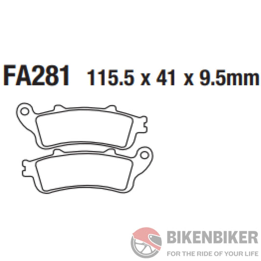 Fa281Hh Fully Sintered Brake Pads - Ebc Brakes