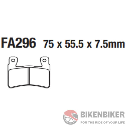 Fa296Hh Fully Sintered Brake Pads - Ebc Brakes