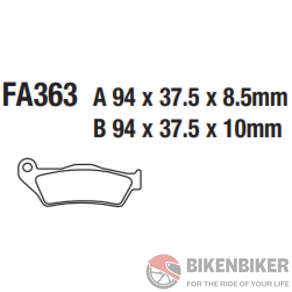 Fa363Hh Fully Sintered Brake Pads - Ebc Brakes