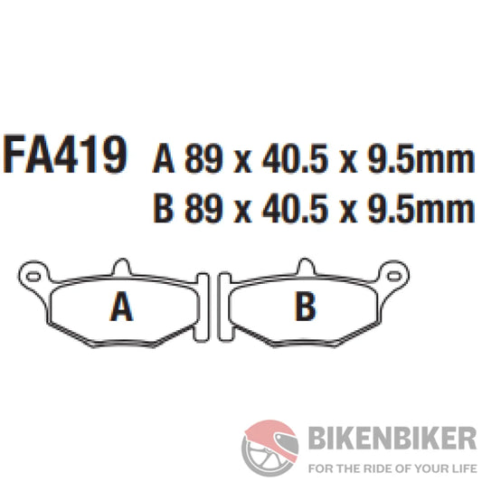 Fa419Hh Fully Sintered Brake Pads - Ebc Brakes