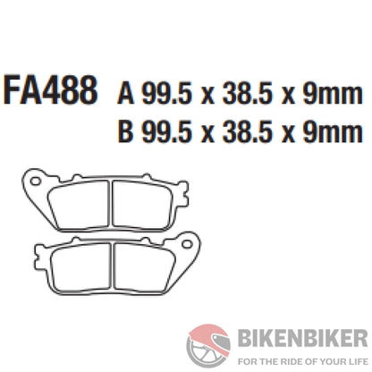 Fa488Hh Fully Sintered Brake Pads - Ebc Brakes