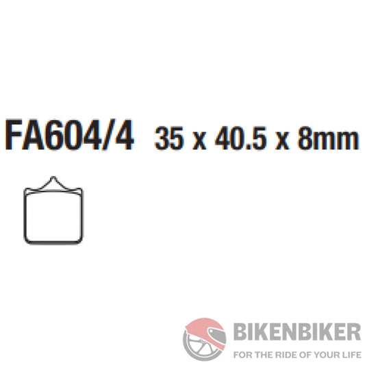 Fa604/4Hh Fully Sintered Brake Pads - Ebc Brakes