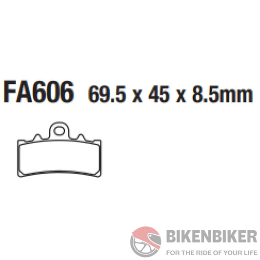 Fa606Hh Fully Sintered Brake Pads - Ebc Brakes