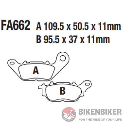 Fa662Hh Fully Sintered Brake Pads - Ebc Brakes