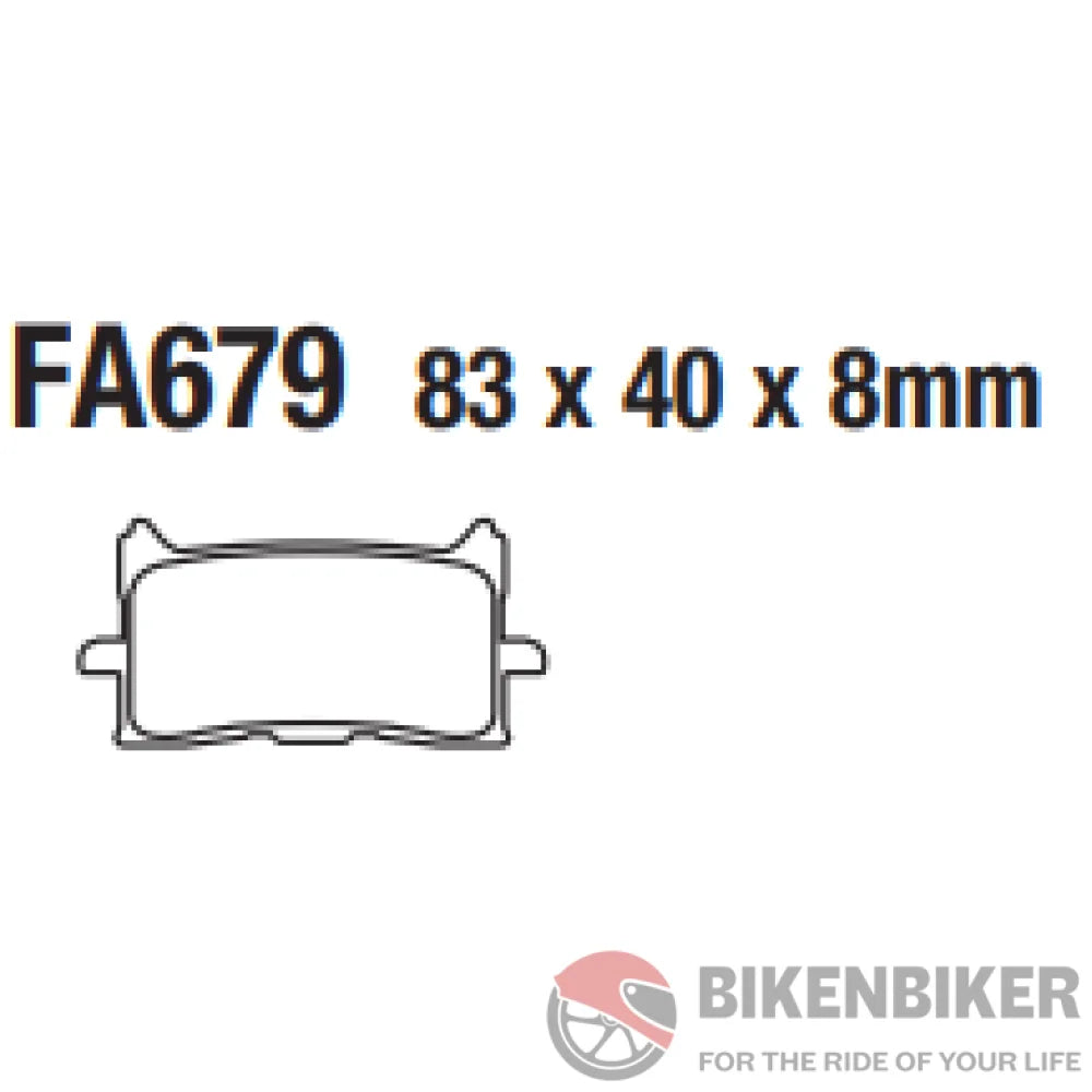 Fa679Hh Fully Sintered Rear Brake Pads - Ebc Brakes