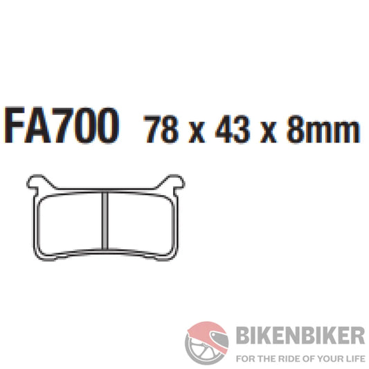 Fa700Hh Sintered Brake Pads - Ebc Brakes