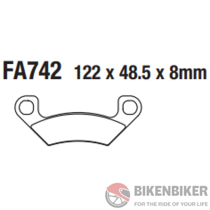 Fa742Hh Fully Sintered Brake Pads - Ebc Brakes