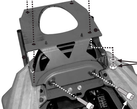 Givi Monokey or Monolock top case Rear Rack for Kawasaki ZZR 1400