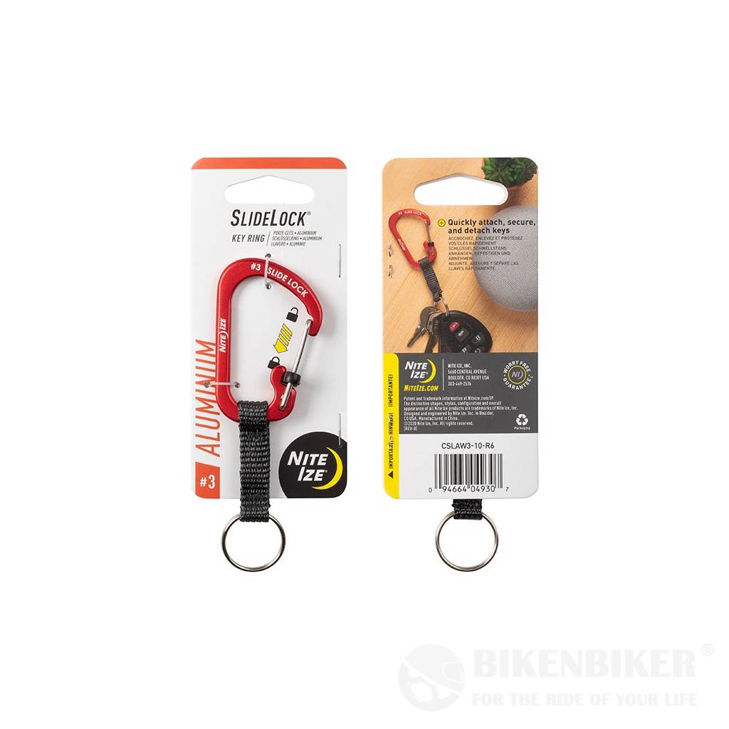 Carabiner Keyring Slide Lock - Aluminum - nite Ize