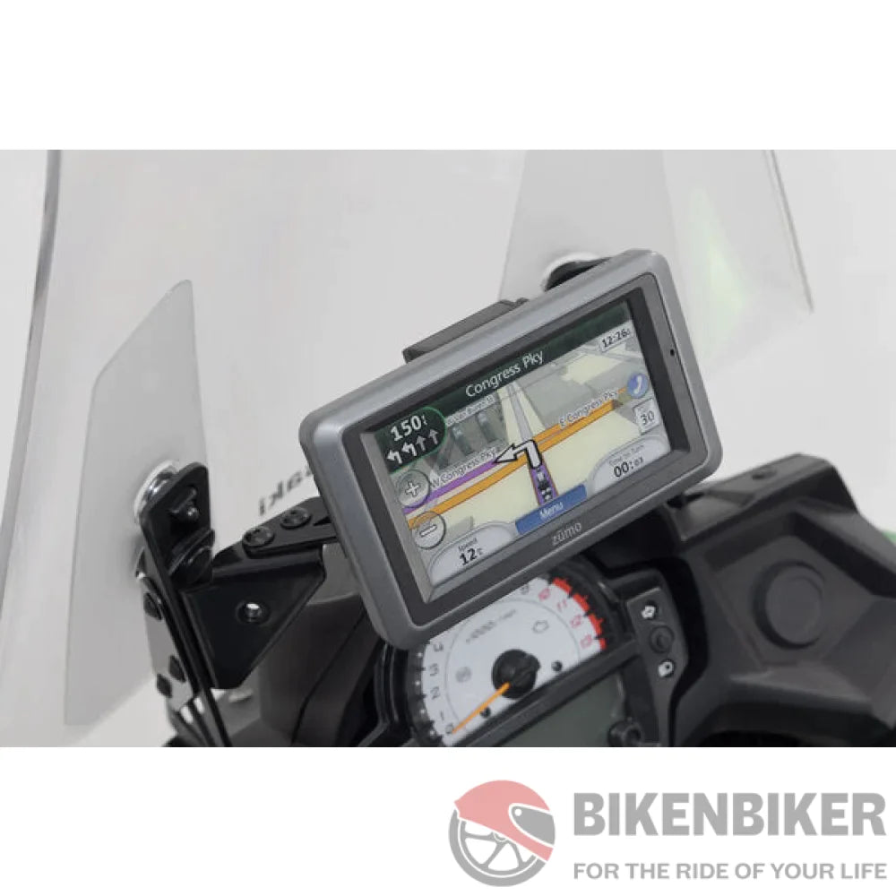 Kawasaki Versys 650 Ergonomics - Shock Absorbent Quick-Lock Gps Mount Sw-Motech