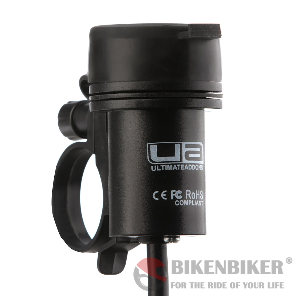 Dual USB Hardwire Charger With Handlebar Mount-Ultimateaddons