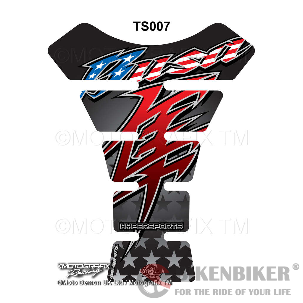 Suzuki GSX1300R Hayabusa USA Motorcycle Tank Pad Protector Motografix 3D Gel TS007-Motografix