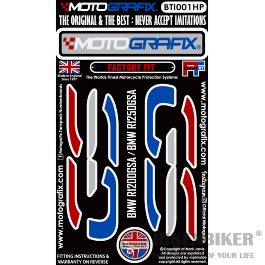 BMW R1200GSA R1250GSA 2014 - 2021 GS Logo Infills Motografix 3D Gel Decals BTI001HP-Motografix