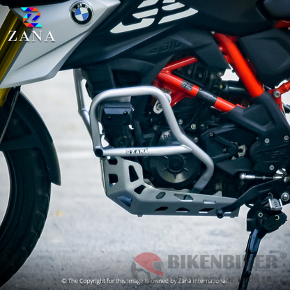 BMW G310GS Lower Engine Guard with Puck Silver - Zana