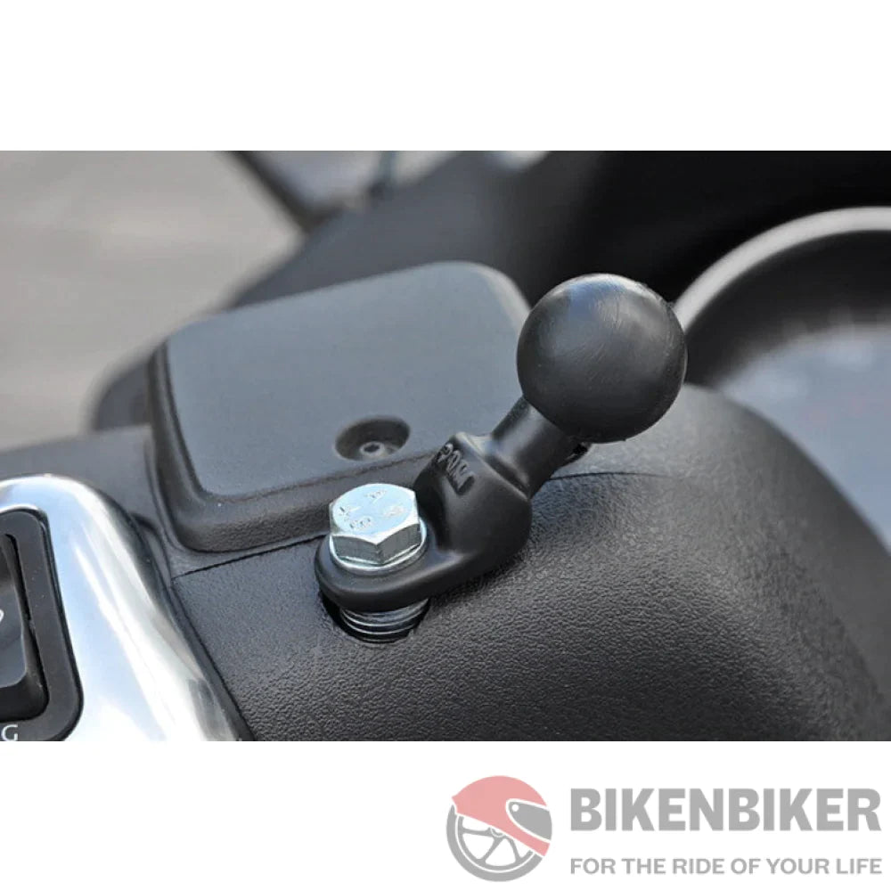 RAM MIRROR Base with 9mm Hole and 1" Ball - Bike 'N' Biker