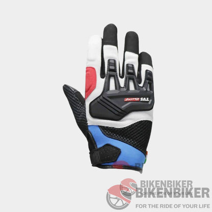 Riding Entry Gloves Blue White - Tvs Racing