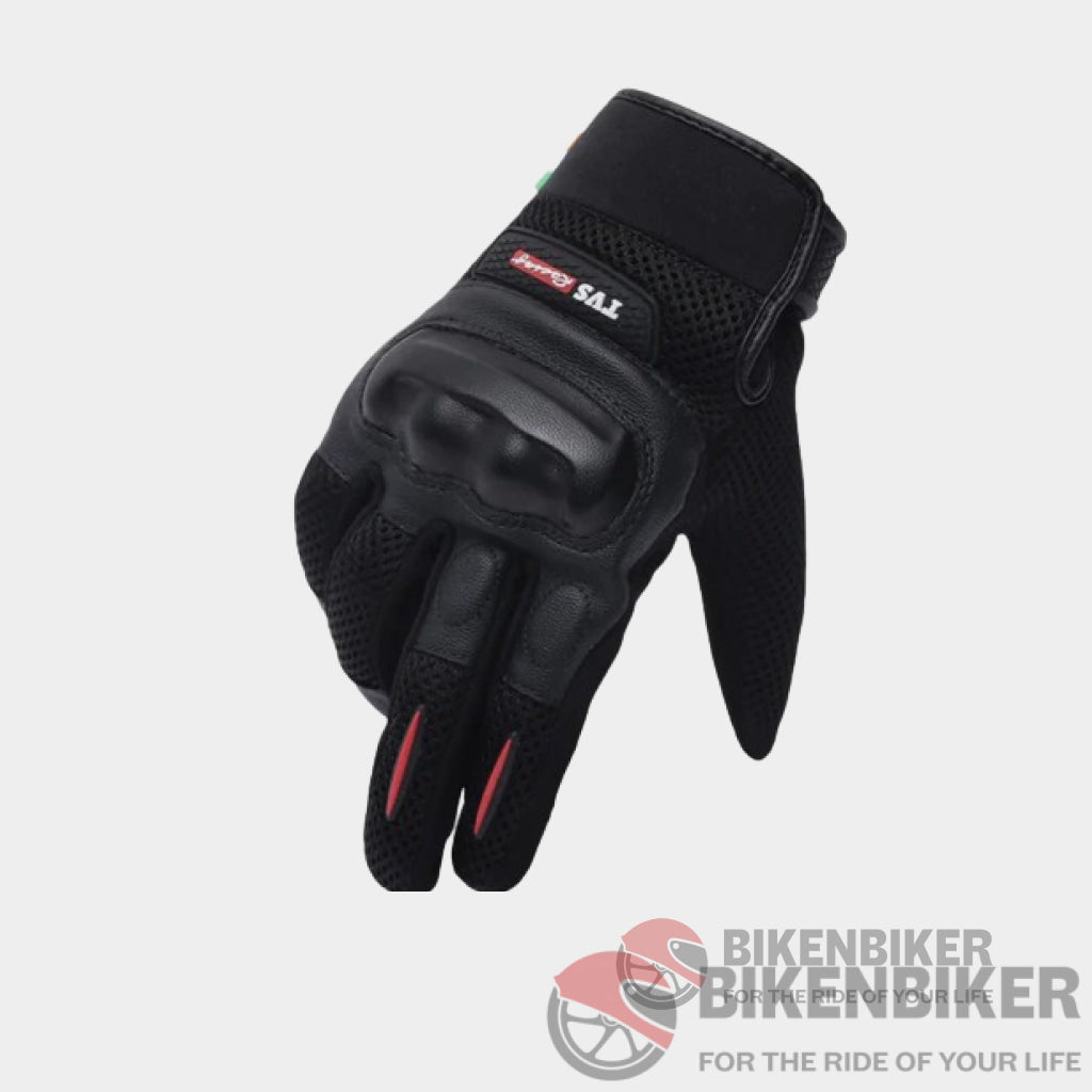 Riding Gloves Black - Tvs Racing