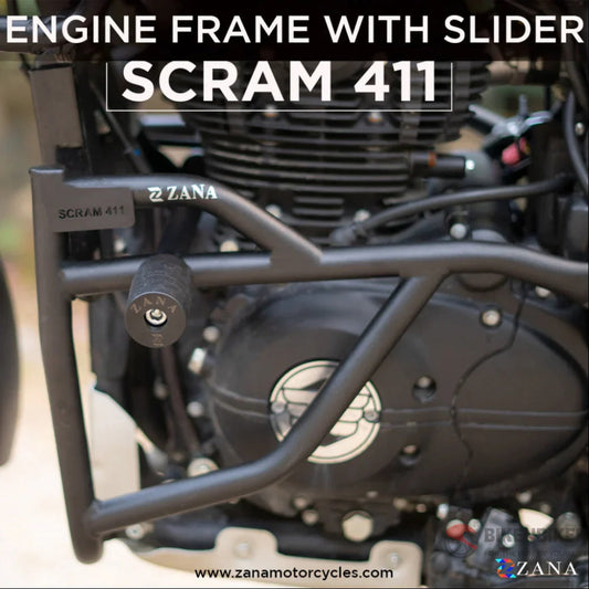 Scram 411 Engine Frame With Slider Black Zi-8232 Sliders