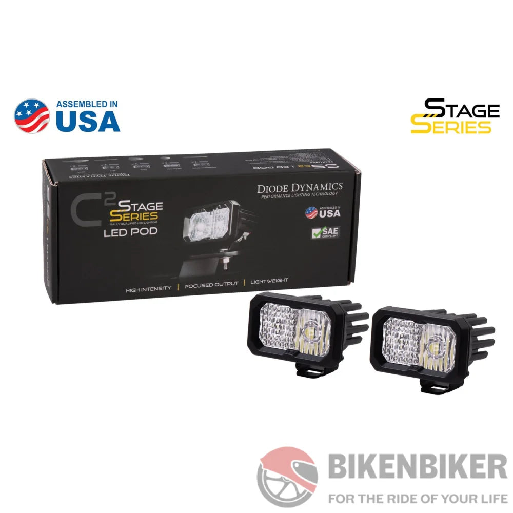 Stage Series 2 White Pro Led Pod (Pair) - Diode Dynamics Aux Lights