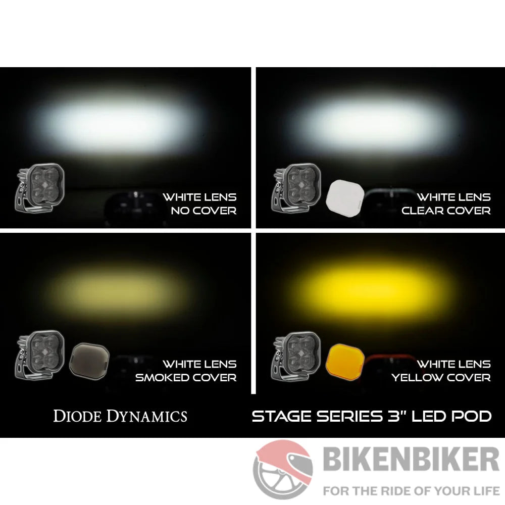 Stage Series 3 Led Pod Lens Covers - Diode Dynamics Lens Kit