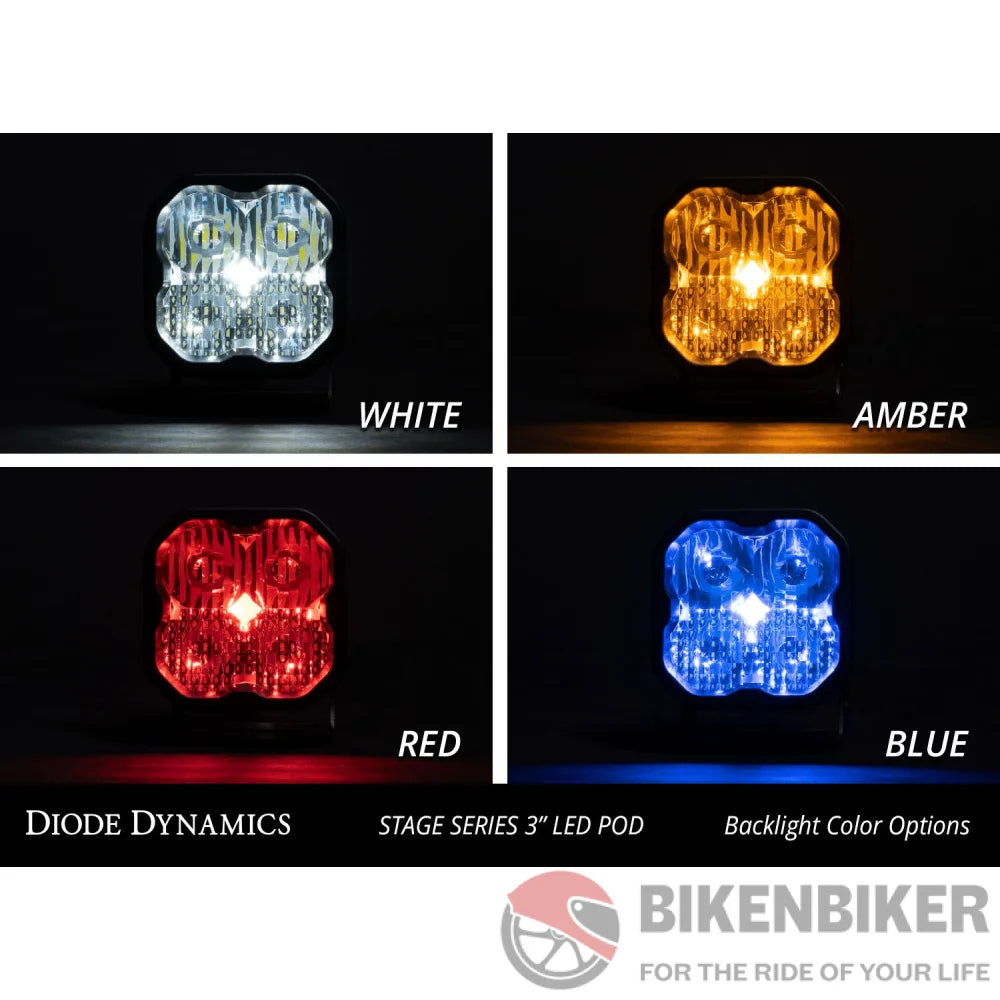 Stage Series 3 White Sport Led Pod (Pair) - Diode Dynamics Aux Lights