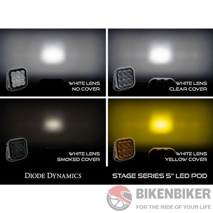 Stage Series 5 Led Pod Lens Covers - Diode Dynamics Lens Kit