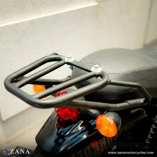 Top Rack Without Plate W-1 Compatible With Pillion Backrest For Royal Enfield Hunter 350 - Zana Bash