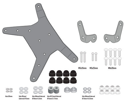 GIVI D7711KIT_IN mounting Kit for Givi Windscreen 7710D / 7710DT