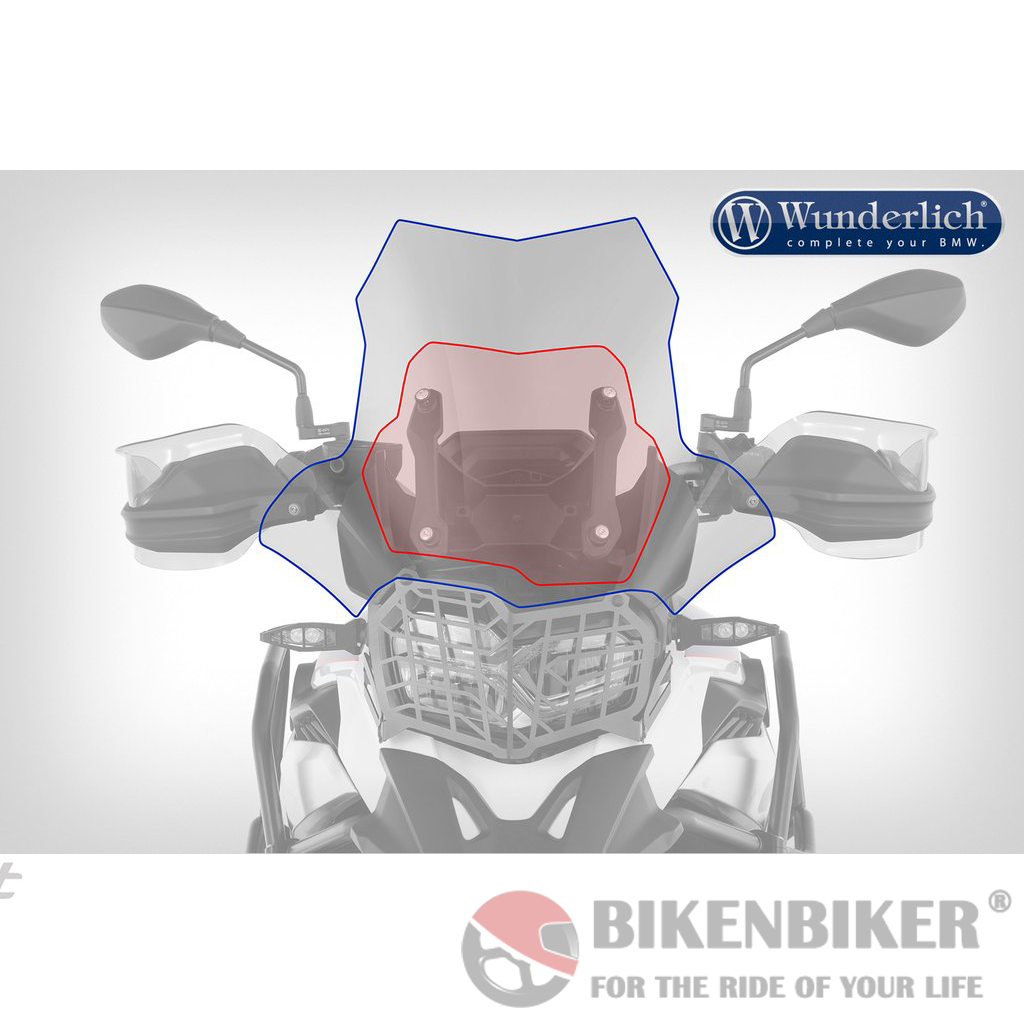 BMW F 850 GS Ergonomics - "EXTREME" Windscreen - Wunderlich