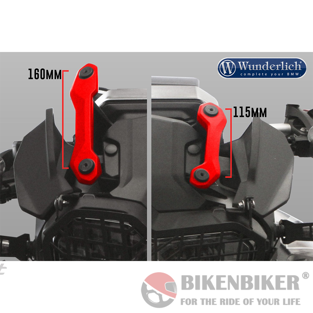 BMW F 850 GS Ergonomics - "EXTREME" Windscreen - Wunderlich